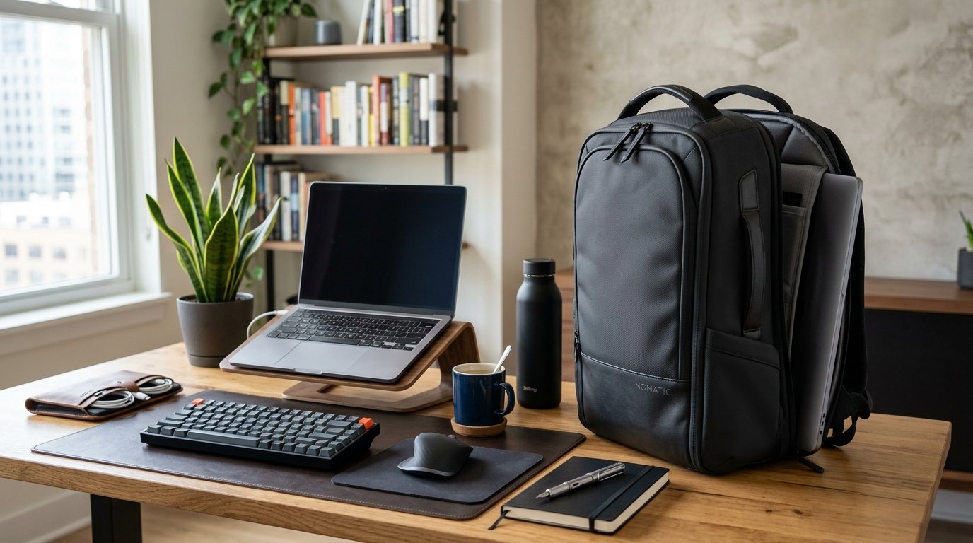 Sleek Work Backpack Laptop Storage